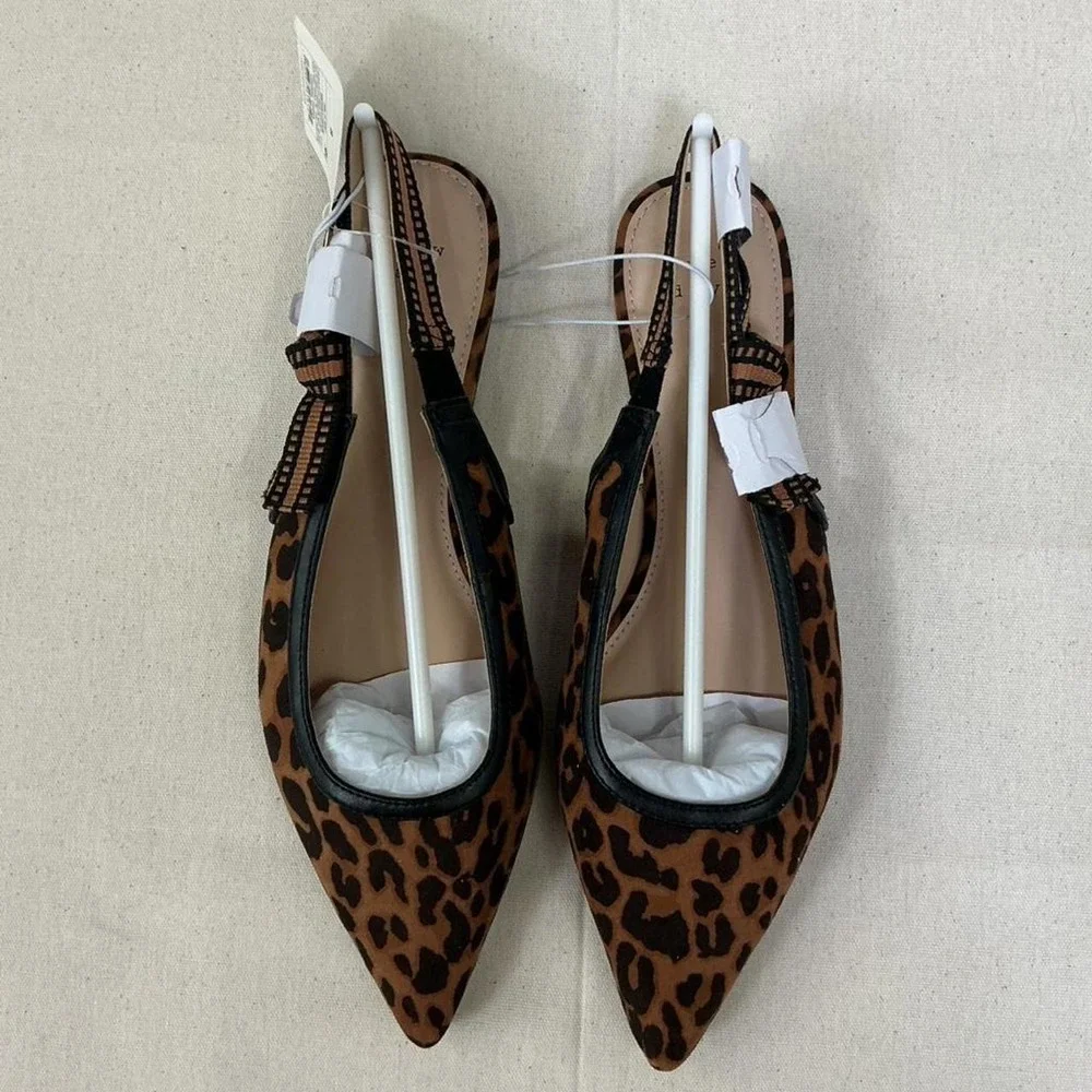 A New Day leopard‎ print slingback flats